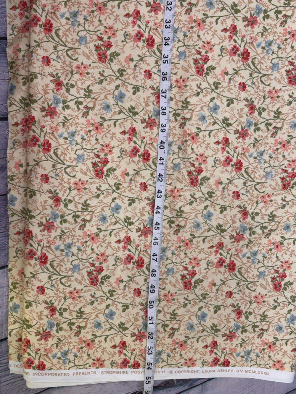 VINTAGE Laura Ashley 1983 Shropshire Posy English Cottagecore Fabric 8 yards